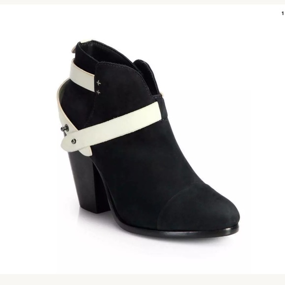 NEW RAG BONE Black Suede Harrow Ankle Boots MSRP